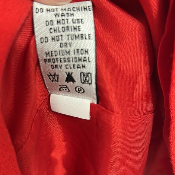 Tibi Red 100% Virgin Wool Long sleeve dress women’s size 6 - Picture 7 of 7